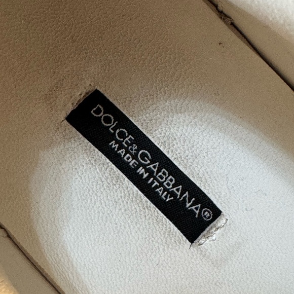 Dolce & Gabbana White Crystal Embellished Sneakers - Picture 3 of 6